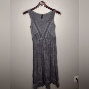 Oizini Womens Midi Sleeveless Dress Medium Minimalist Capsule Beach Linen A33